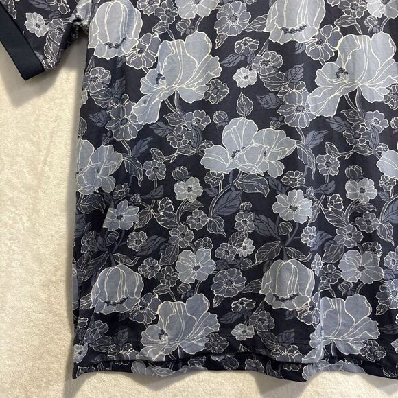 Abercrombie & Fitch Soft A&F Air Knit Super Soft Polo Men's Size XL Blue Floral - Picture 5 of 13